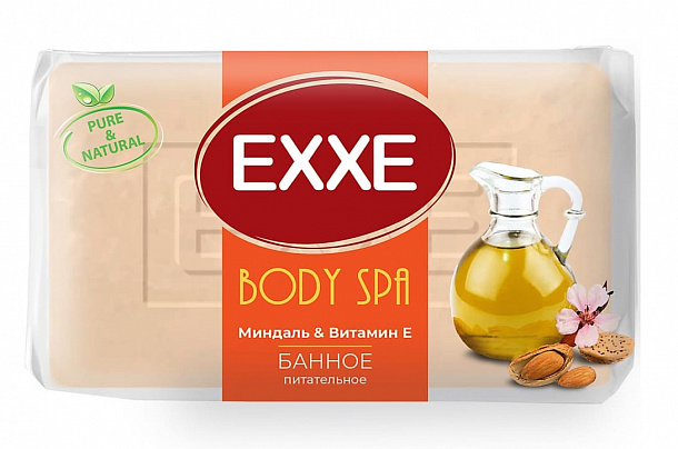 Туалетное мыло EXXE BODY SPA БАННОЕ "Миндаль & витамин Е" 1шт*160г  (МИНДАЛЬНОЕ) /48