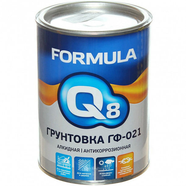 Грунтовка ГФ-021 серая ФОРМУЛА 0,9кг 14шт/уп