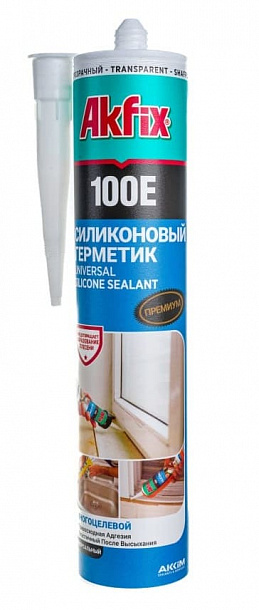 Силикон AKFIX 100E универсальный белый 280мл 24шт/уп