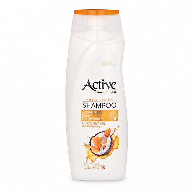 ACTIVE Шампунь питательный CARE & BEAUTY. С кокосовым маслом и витамином B5, 350 мл (12/1596)