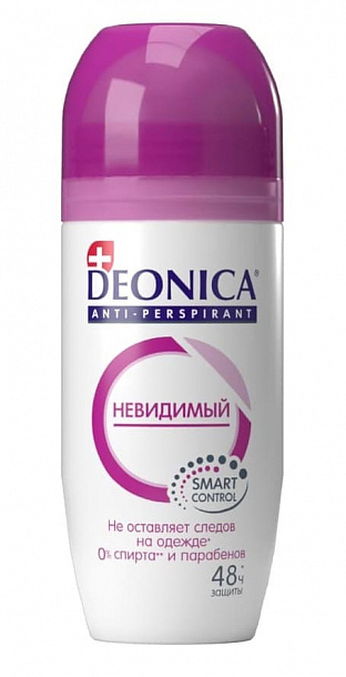 Дезод. женск.DEONICA РОЛИК Невидимый, 50 мл/6