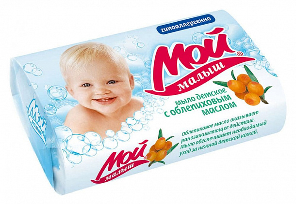 Крем-мыло детское "Мой малыш"  с облепиховым маслом 100 г. кор.9,6 кгТМ "Мой малыш" /6/