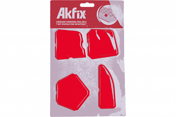 Akfix Набор шпателей для выравнивания и затирки герметиков 4 шт.
