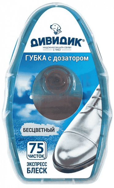 Губка с дозатором д/гладкой кожи БЕСЦВЕТНАЯ ДивиДик  (40)