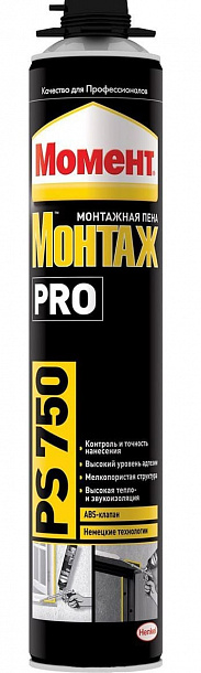 Пена Момент Монтаж PRO PS750, 750мл 12шт/упак