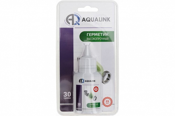 Анаэробный клей-герметик AQUALINK "Высокопрочный" 30г в блистере (AQUALINK 60/1)	