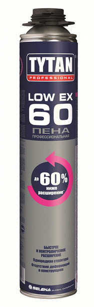 Пена Tytan  LOW -EX 60 профессион. 750 мл 12 шт/кор