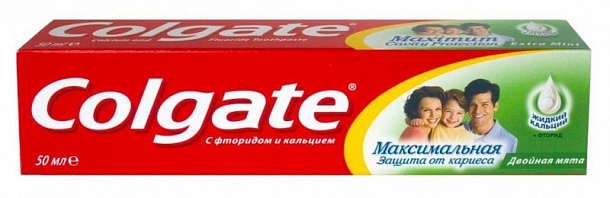 З/п Колгейт 50 мл Защита от кариеса Двойная  мята 77 гр /72