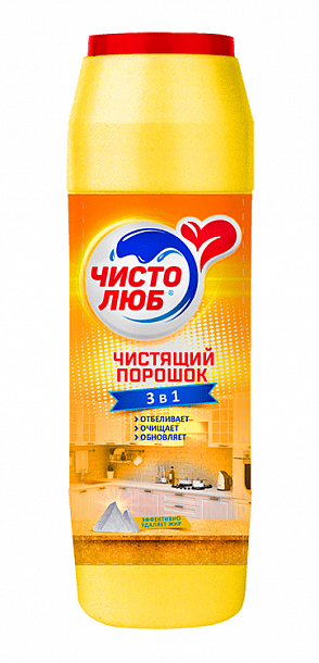 Чистолюб чистящий порошок 3 в 1 400 гр /24