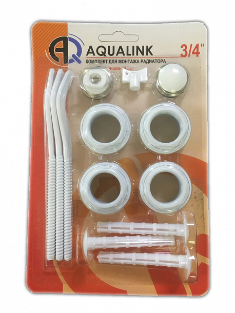 Комплект для монтажа радиатора 3/4, 13 элементов (3 кронштейна) (AQUALINK 40/1)