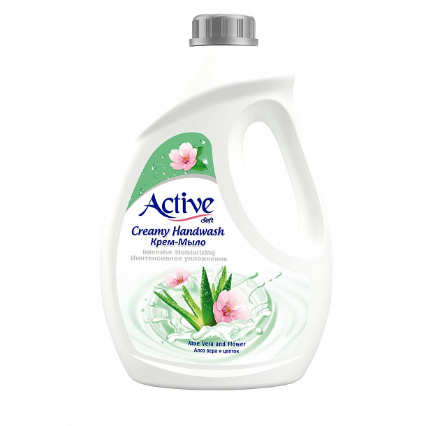ACTIVE Жидкое крем-мыло с витамином B5 "Алоэ вера и лотос", 2,0мл, Green/ 6