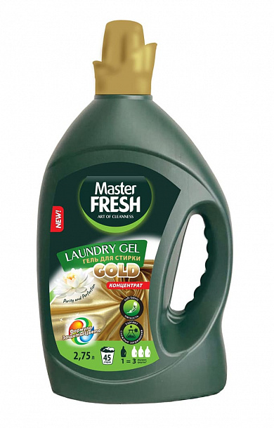 Master FRESH GOLD Гель д/стирки концентрат формула защиты ЦВЕТА/КОЛОР/2,75л /45 стирок/6