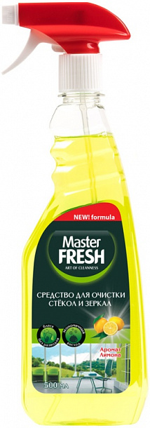Master FRESH Средство для  СТЕКОЛ и ЗЕРКАЛ лимон 500мл/10