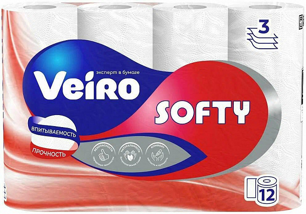 ТБ Veiro SOFTY  3 сл 12 рул  /6