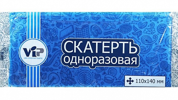 Скатерть из нетканного полотна 110х140 цвет СИНИЙ /50/