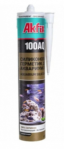 Силикон аквариумный Akfix 100AQ прозрачный 280 мл (1/24)