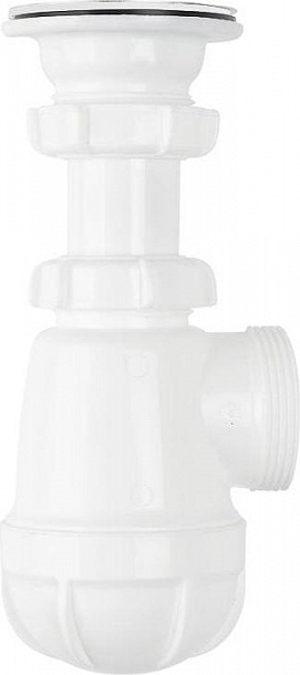 Aquant Сифон для  умывальника 1 1/2"х40 с пласт. реш.  /55/