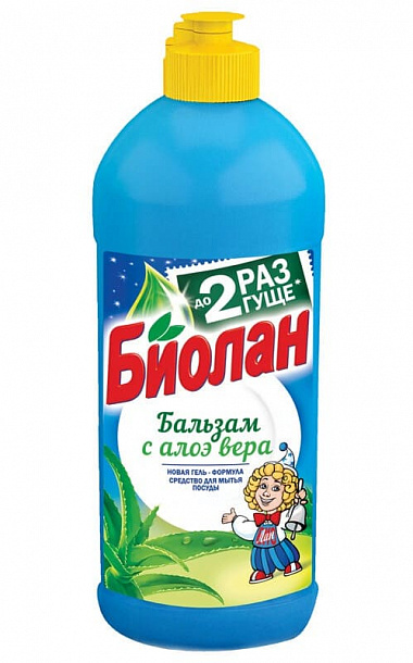 Моющее ср-во Биолан д/посуды 450 мл Бальзам Алоэ Вера /20/