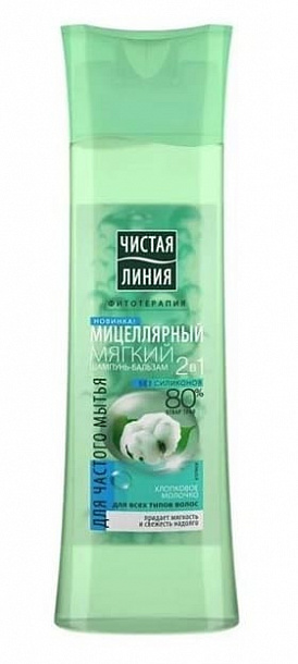 ЧЛ Шампунь 400 мл  2в1  Хлопковое молочко /12/