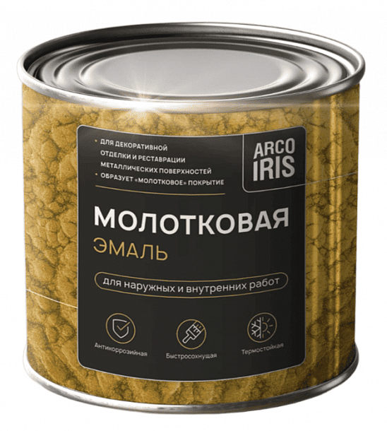 Эмаль ARCO IRIS Молотковая-Шоколадная 0,7 кг 6шт/уп