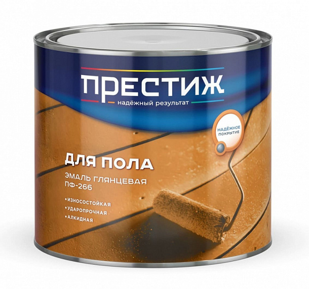 Эмаль ПФ-266 "Престиж"  светлый орех  (1,9 кг) 6шт/кор