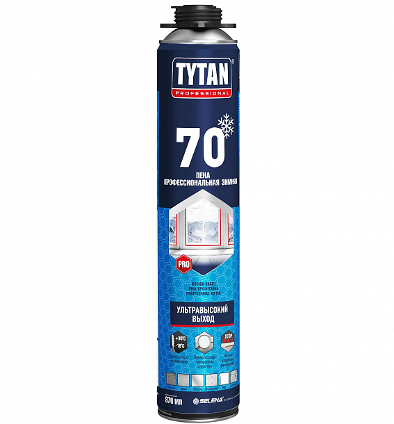 Пена Tytan 70 профессиональная 870 гр ЗИМНЯЯ 12шт/упак