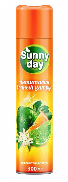 Освежитель воздуха Sunny Day "Антитабак Сочный Цитрус"/300 см3/12