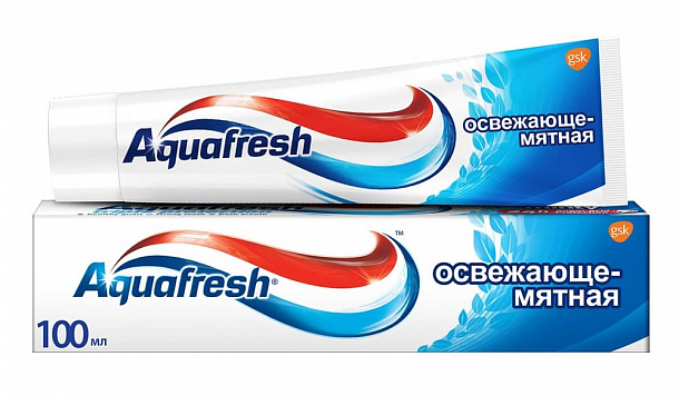 Зубная паста Aquafresh 100 мл Освежающая мятная (синий) /12/