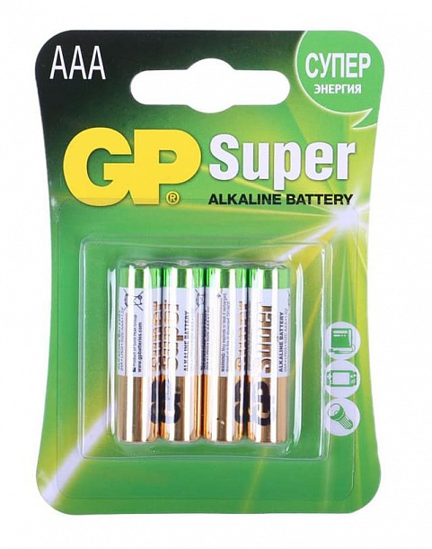 GP Элемент питания LR3 Super Alkaline 24A-2CR4 4шт НА БЛИСТЕРЕ (40/160)