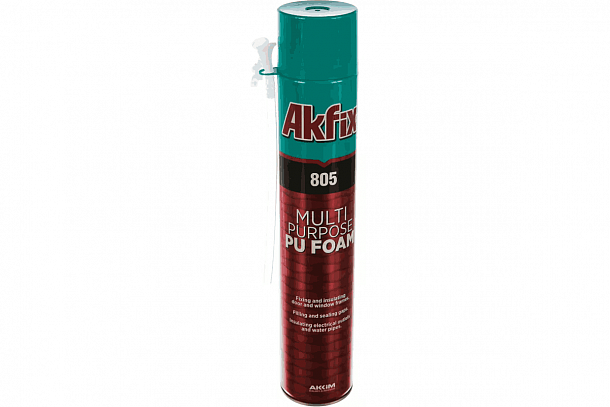 Akfix 805 Многоцелевая бытовая полиуретановая пена, 850 гр.