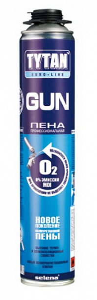 Пена Tytan Euro-Line GUN  профессиональная 730 мл 12 шт/кор