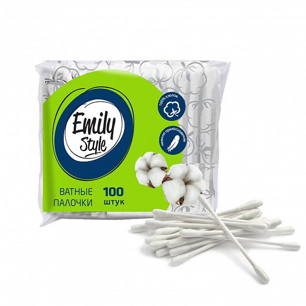 Emily Style ватные палочки ПАКЕТ 100шт/52