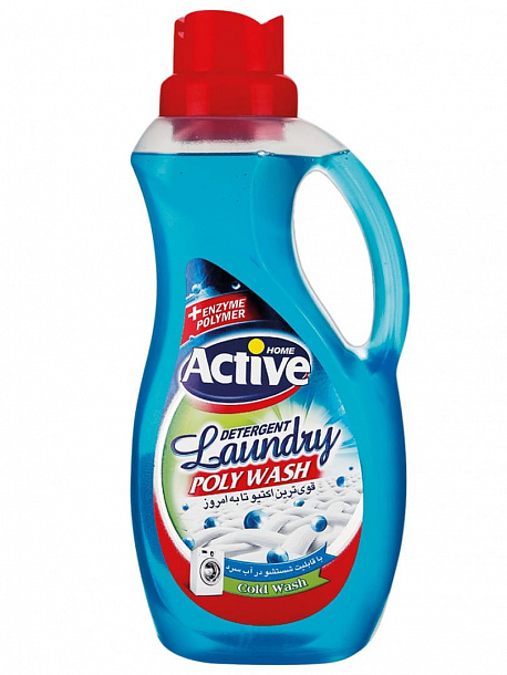 ACTIVE Гель-конц. д/стирки универс. "Poly Wash" Свежесть моря,1,5л,технолог.хол. ст./9