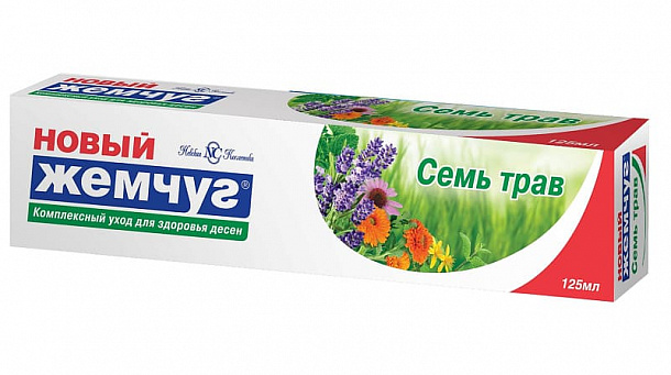 З/п Новый жемчуг 100 мл Семь трав(Комплексный уход) /40