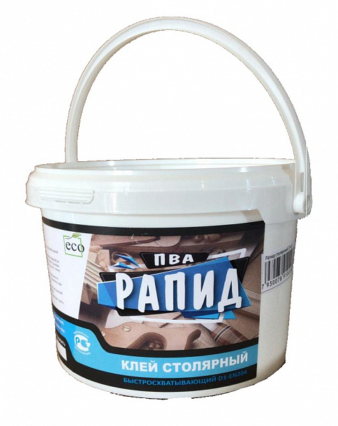 Клей ПВА РАПИД "Столяр" (3кг) для дерева 4 шт/кор