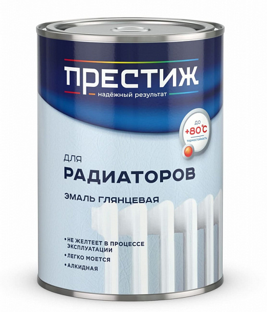 Эмаль акриловая "Престиж" для радиаторов отопления (0,9 кг) 14шт/кор