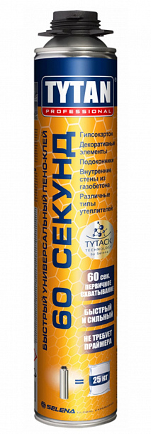 Клей-пена Tytan 60 СЕКУНД 12шт/упак