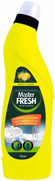 Master FRESH Универсальный концентрированный гель д/сантехники Лимон/750г/15