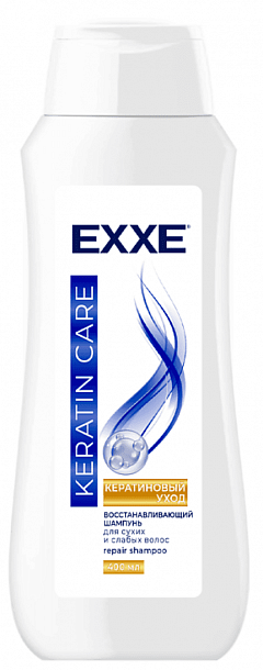 EXXE Шампунь д/волос KERATIN CARE "Кератиновый уход" 400мл/12