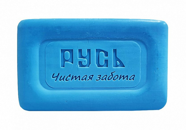 Мыло туалетное твердое "Русь" Чистая забота ярко-голубое 180 г /40/ 