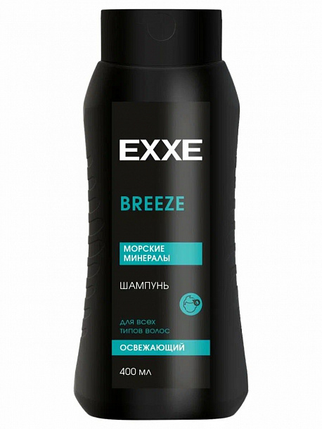 EXXE MEN Мужской шампунь "Морские минералы" BREEZE, 400 мл