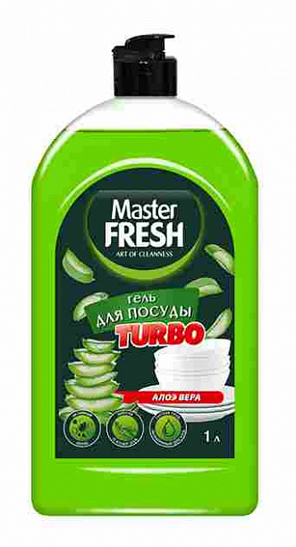 Master FRESH Turbo Гель  д/мытья посуды АЛОЭ, 1000мл/24