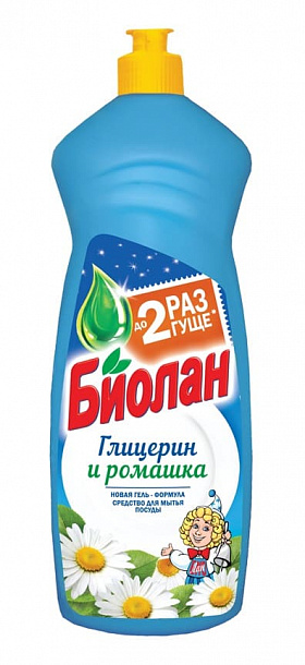 Моющее ср-во Биолан д/посуды 900 мл Глицерин и Ромашка /12/