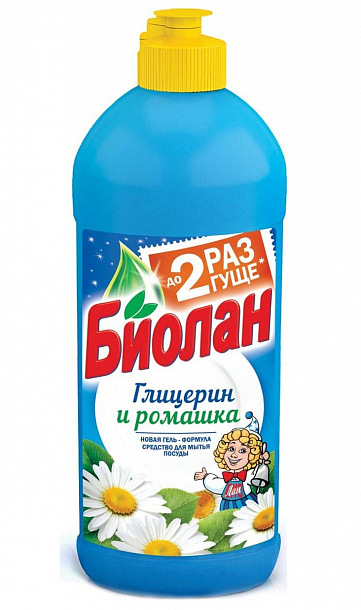Моющее ср-во Биолан д/посуды 450 мл в Глицерин и Ромашка /20/