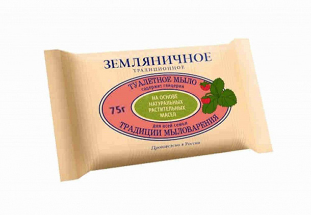 Мыло туалетное ТРАДИЦИОННОЕ 75 г Земляничное в/об /6/72/ О-641 
