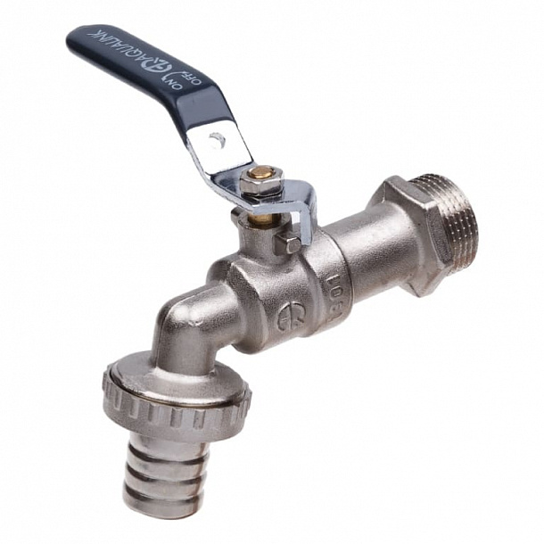 Кран шаровой водоразборный под шланг 3/4 Wh ручка (AQUALINK 40/5)